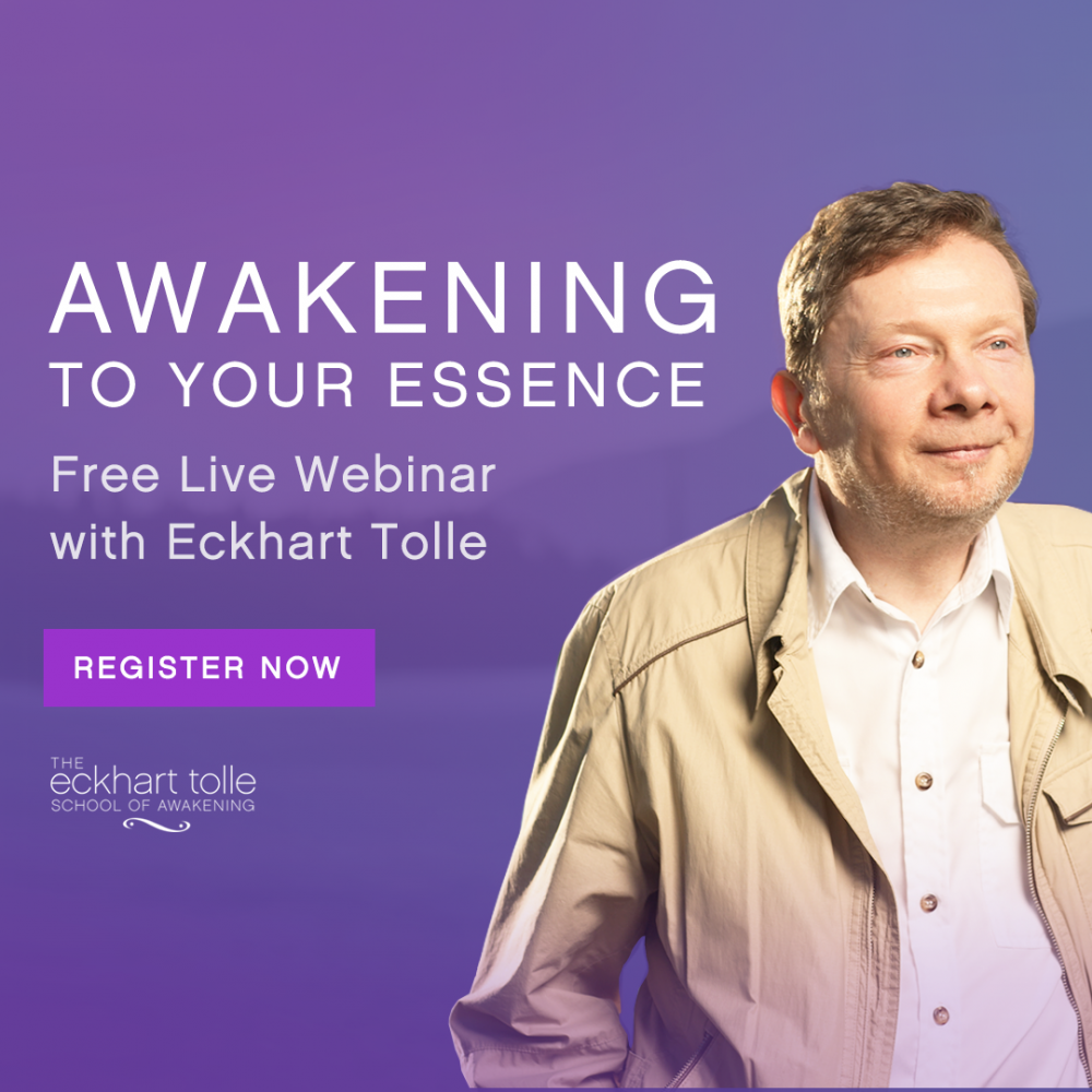Click to register for a free webinar with Eckhart Tolle